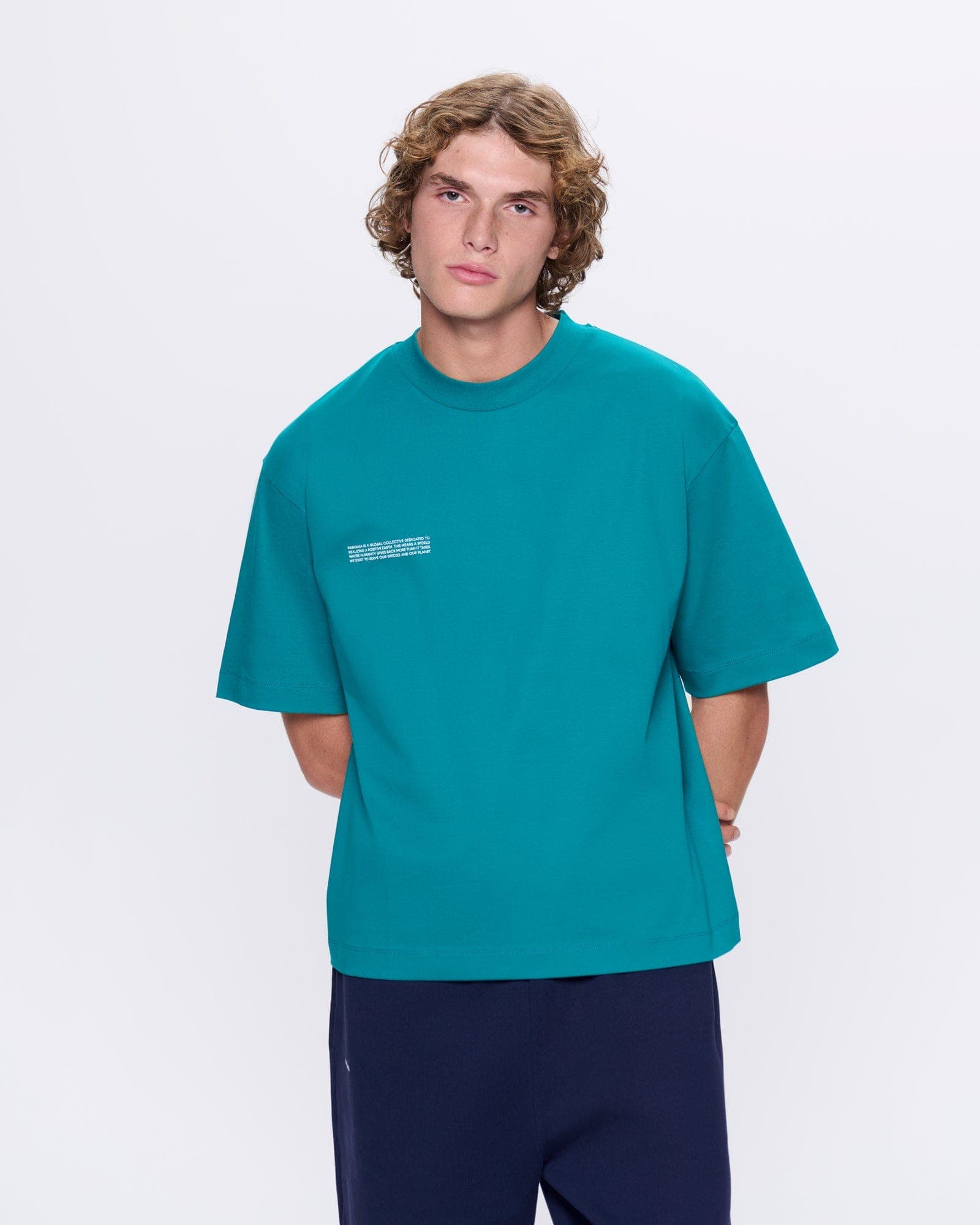 Mens Interlock Oversized Text Block T-Shirt
