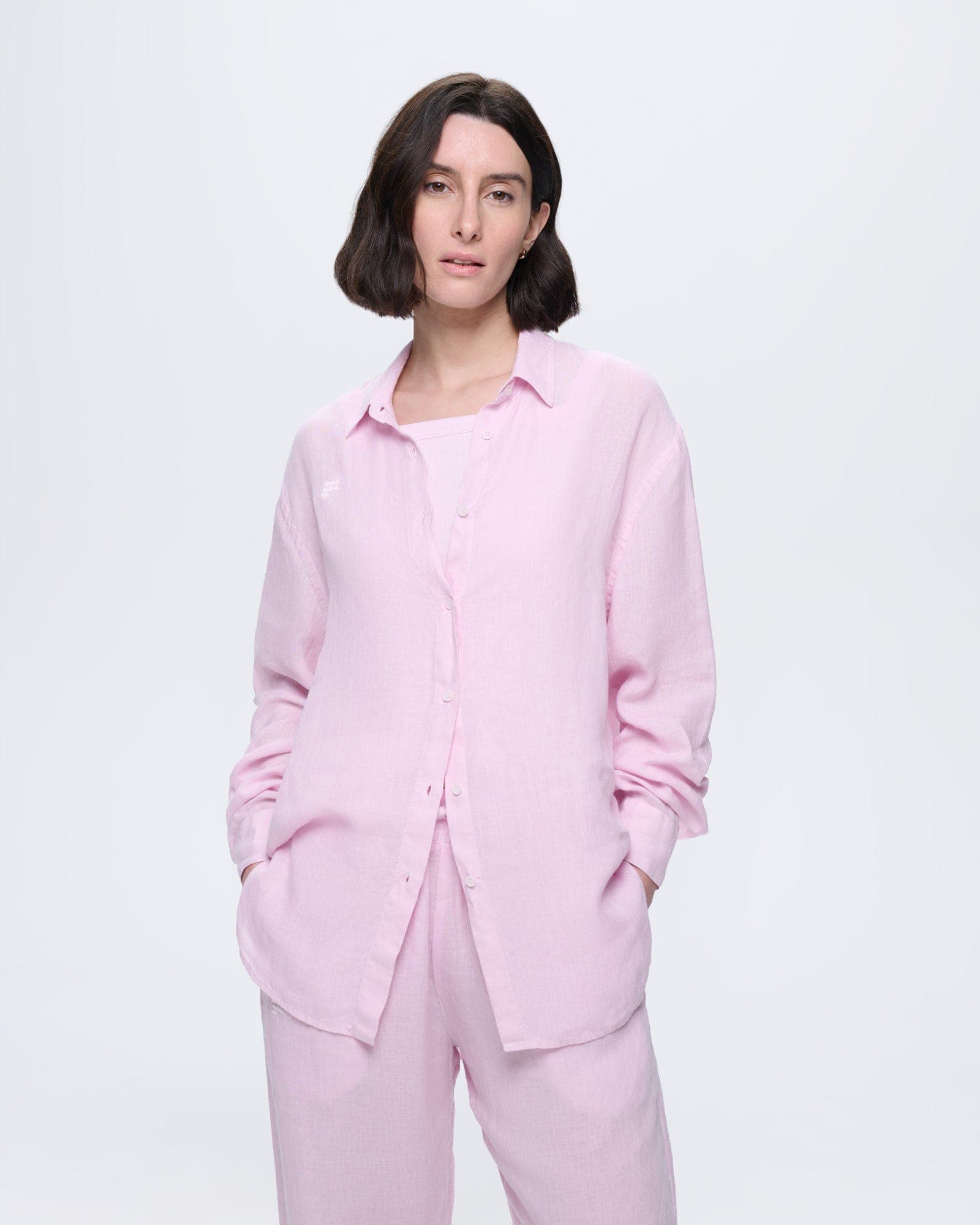 Womens Linen Overshirt