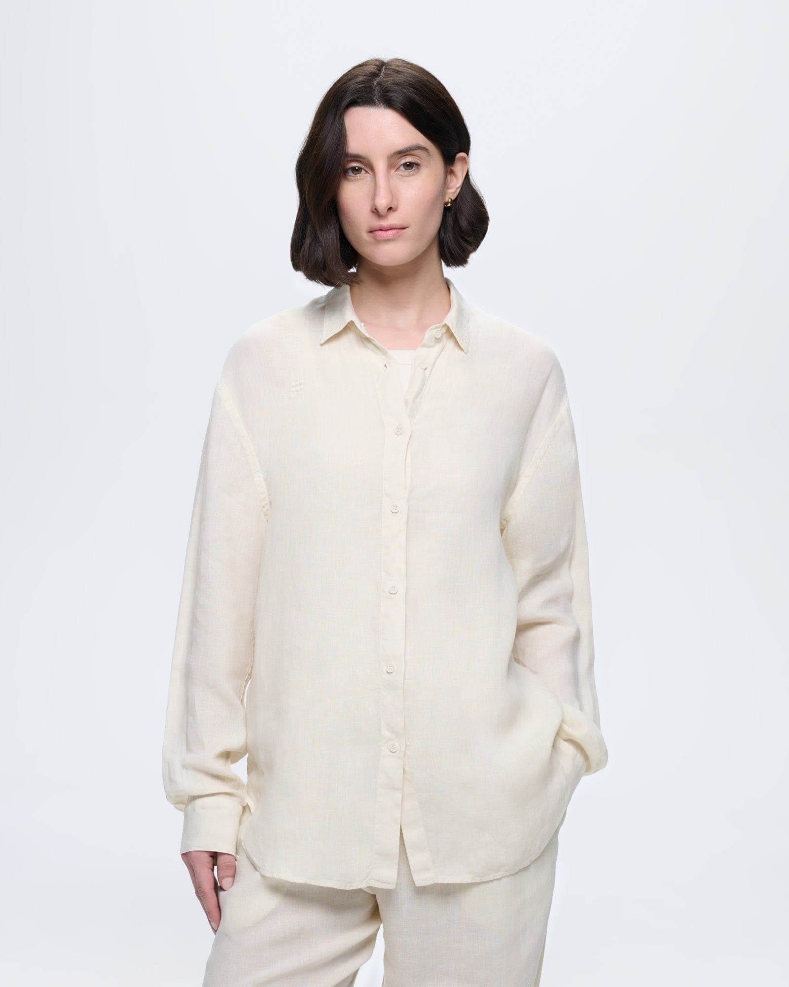 Womens Linen Overshirt