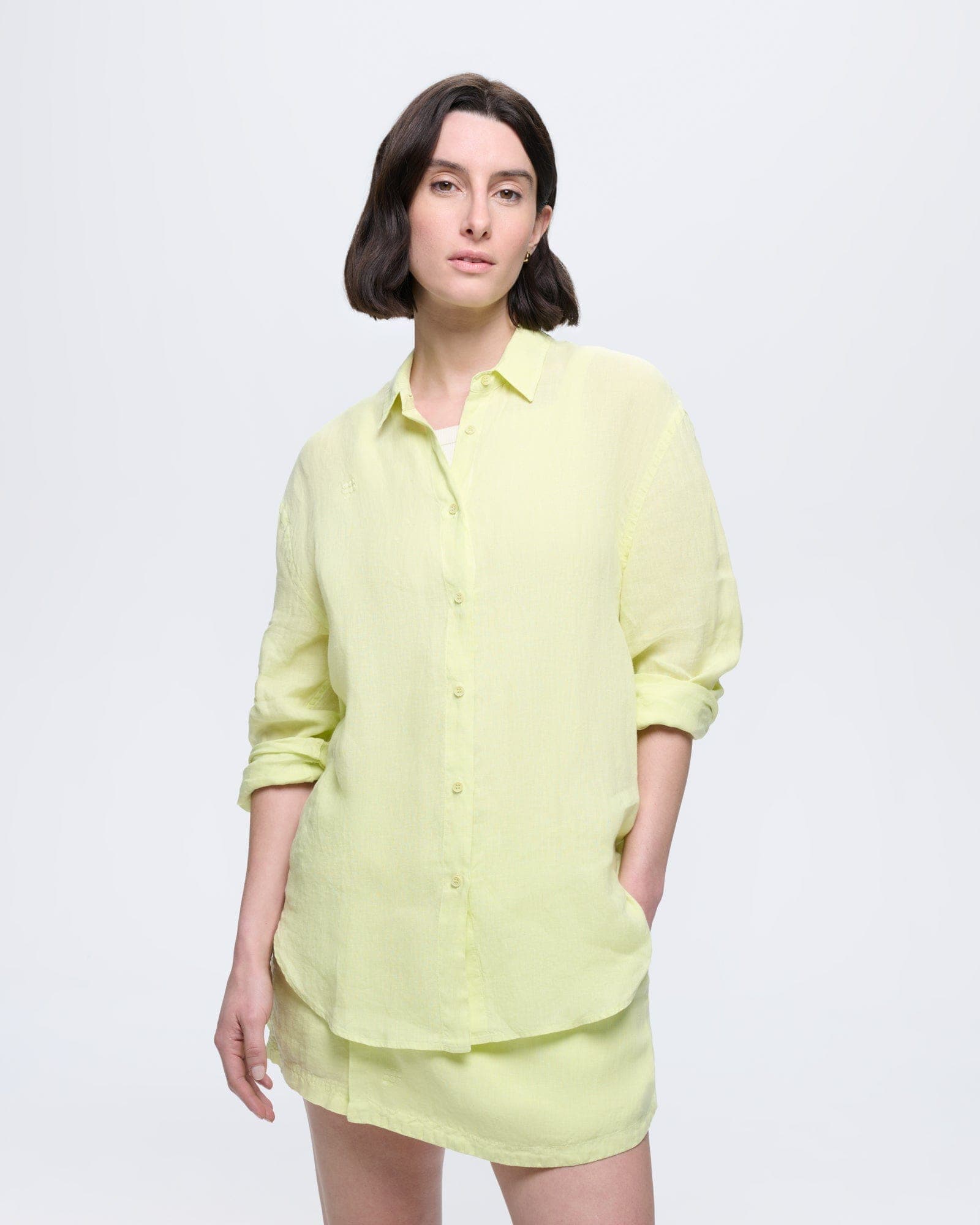 Womens Linen Overshirt
