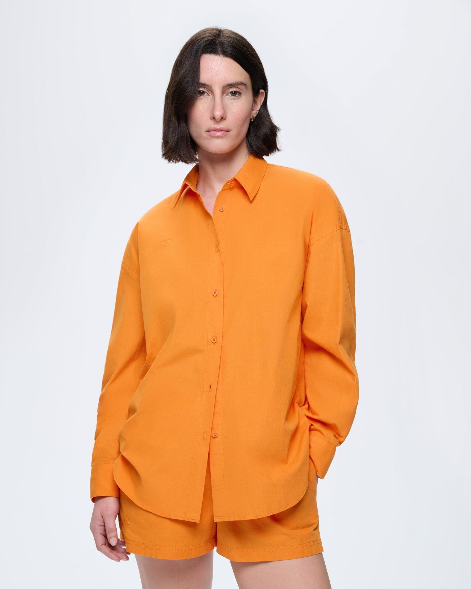 Womens Cotton Poplin Overshirt